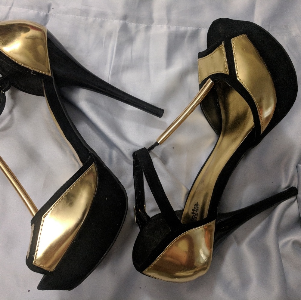 Metallic Gold Stilettos